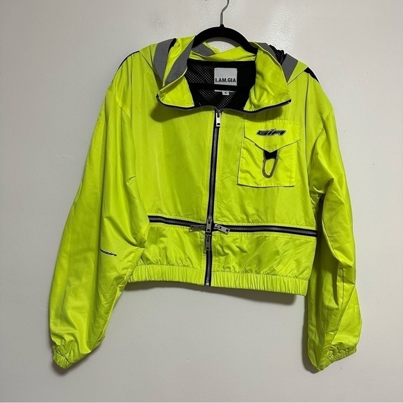 I.AM.GIA Neptune Hazard Neon Zip Convertible Jacket - Picture 12 of 12